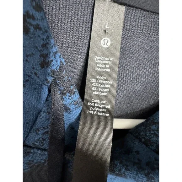 NWT Lululemon City Sweat Camo Pullover Hoodie Size L Blue Multi NEW MSRP $118 - Picture 12 of 14